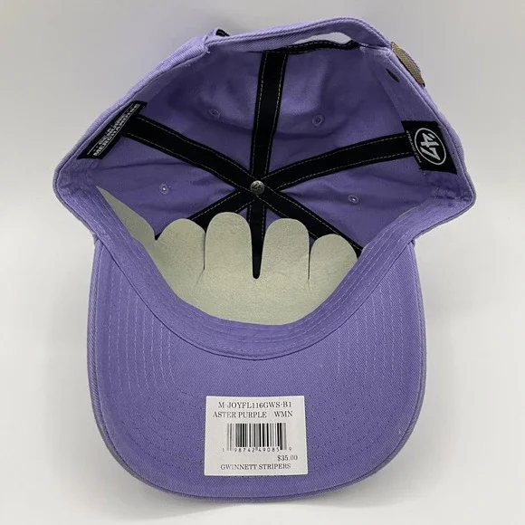 Gwinnett Stripers Hat Cap Strap Back Womens One Size Purple MLB 47 Brand NEW - Picture 6 of 8